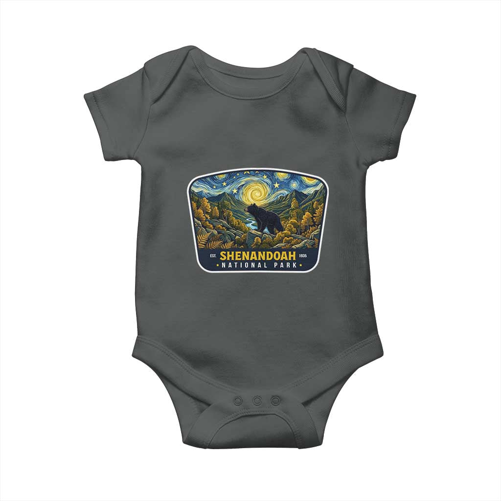 Shenandoah National Park Baby Onesie Starry Night Virginia Bear Mountain