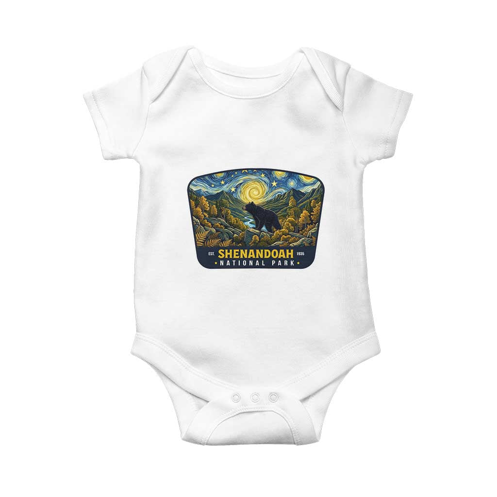 Shenandoah National Park Baby Onesie Starry Night Virginia Bear Mountain