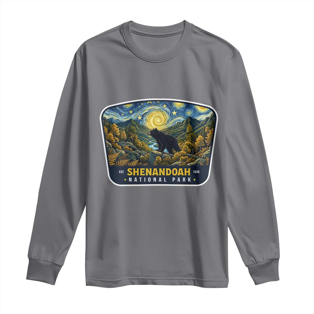 Shenandoah National Park Long Sleeve Shirt Starry Night Virginia Bear Mountain