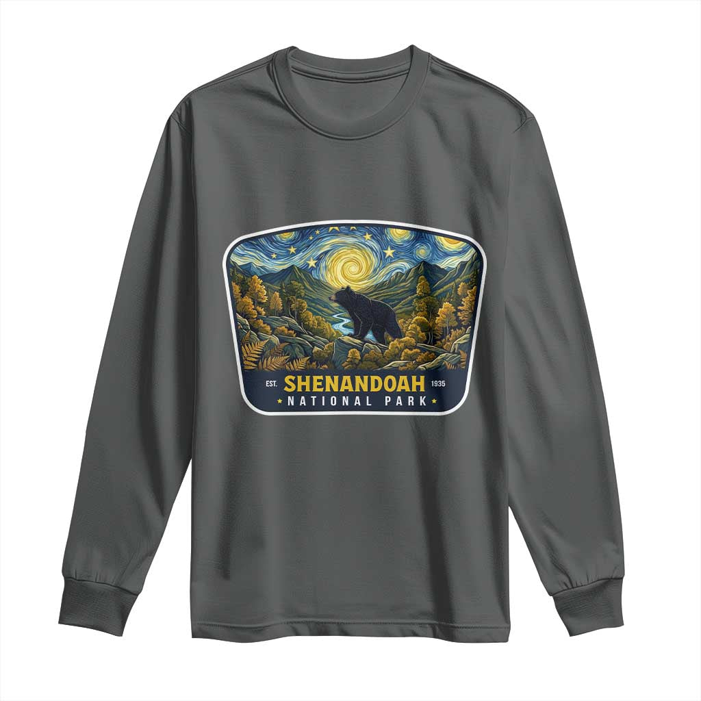 Shenandoah National Park Long Sleeve Shirt Starry Night Virginia Bear Mountain