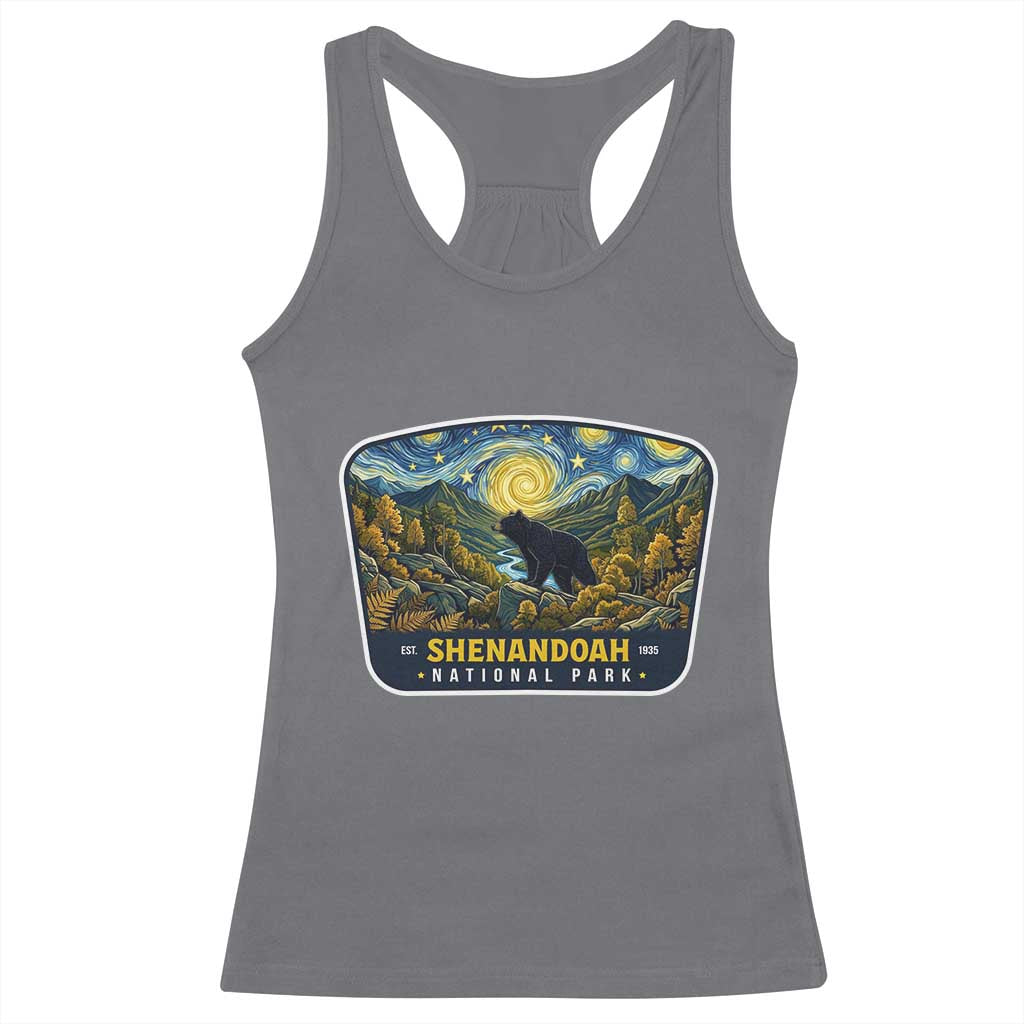 Shenandoah National Park Racerback Tank Top Starry Night Virginia Bear Mountain