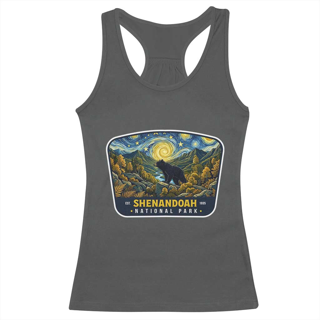 Shenandoah National Park Racerback Tank Top Starry Night Virginia Bear Mountain