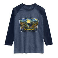Shenandoah National Park Raglan Shirt Starry Night Virginia Bear Mountain