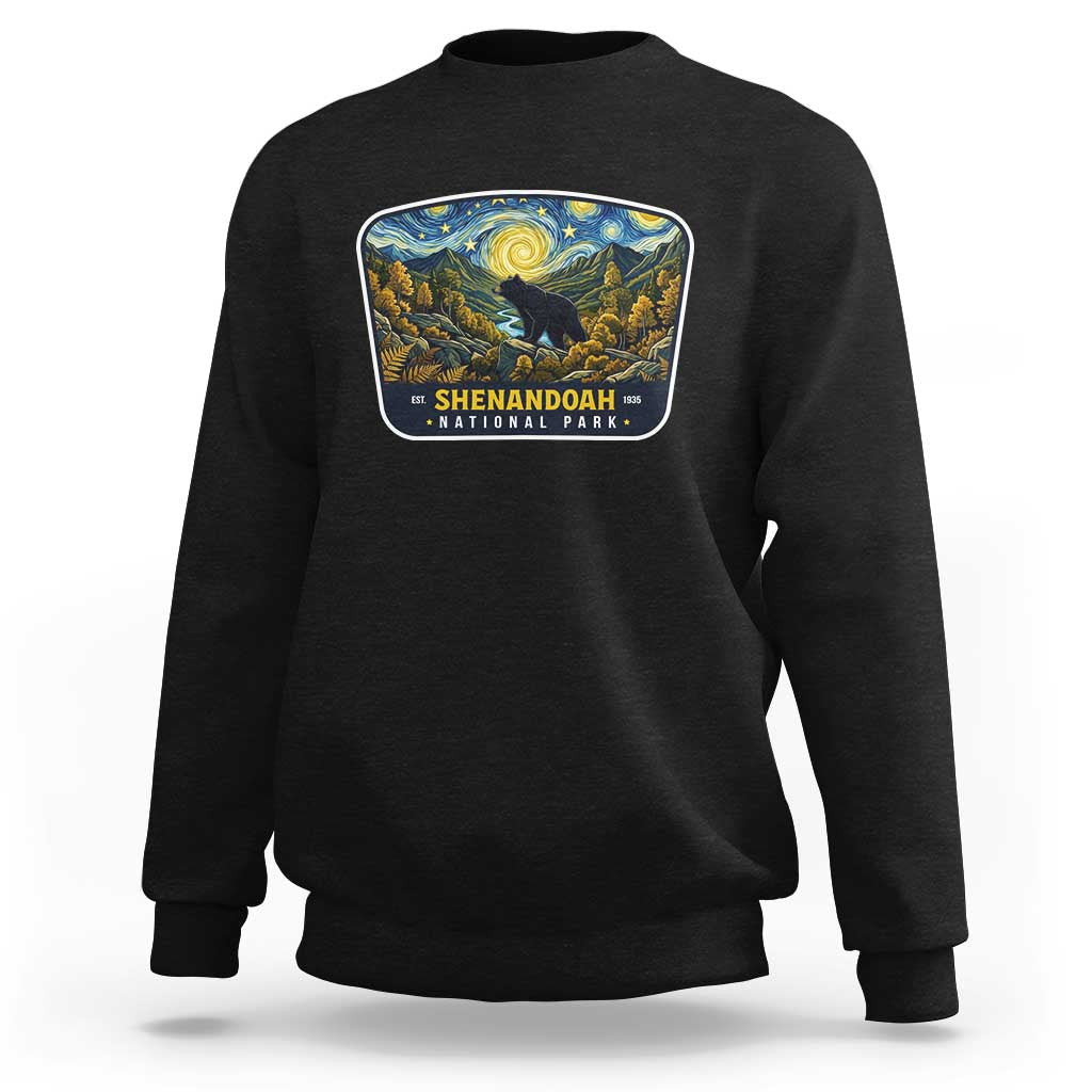 Shenandoah National Park Sweatshirt Starry Night Virginia Bear Mountain