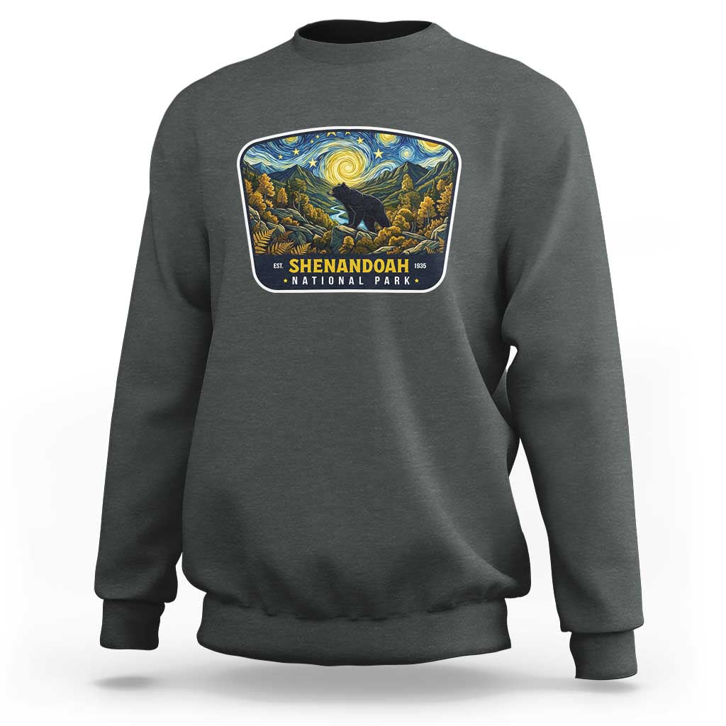 Shenandoah National Park Sweatshirt Starry Night Virginia Bear Mountain