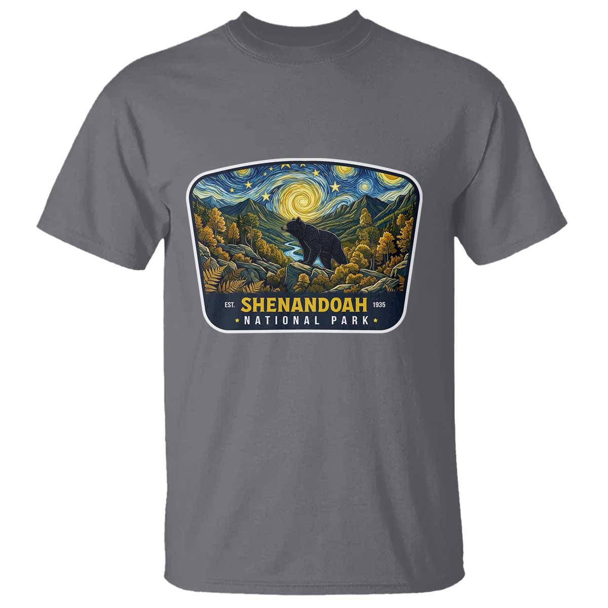 Shenandoah National Park T Shirt Starry Night Virginia Bear Mountain