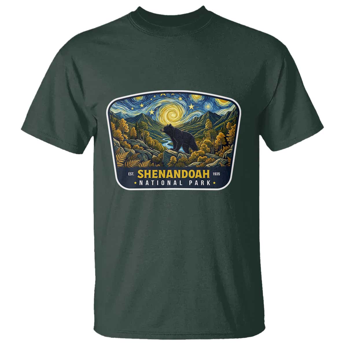 Shenandoah National Park T Shirt Starry Night Virginia Bear Mountain