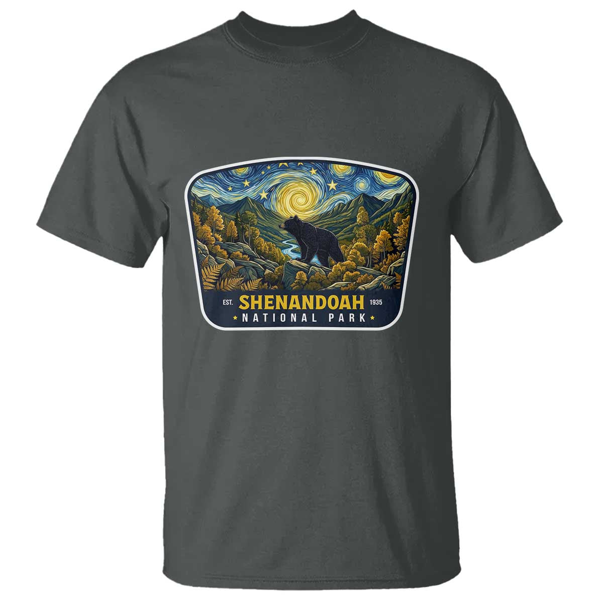 Shenandoah National Park T Shirt Starry Night Virginia Bear Mountain