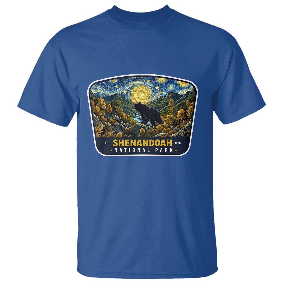Shenandoah National Park T Shirt Starry Night Virginia Bear Mountain