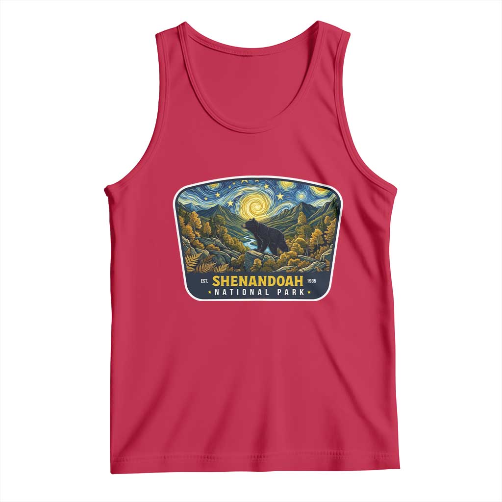 Shenandoah National Park Tank Top Starry Night Virginia Bear Mountain