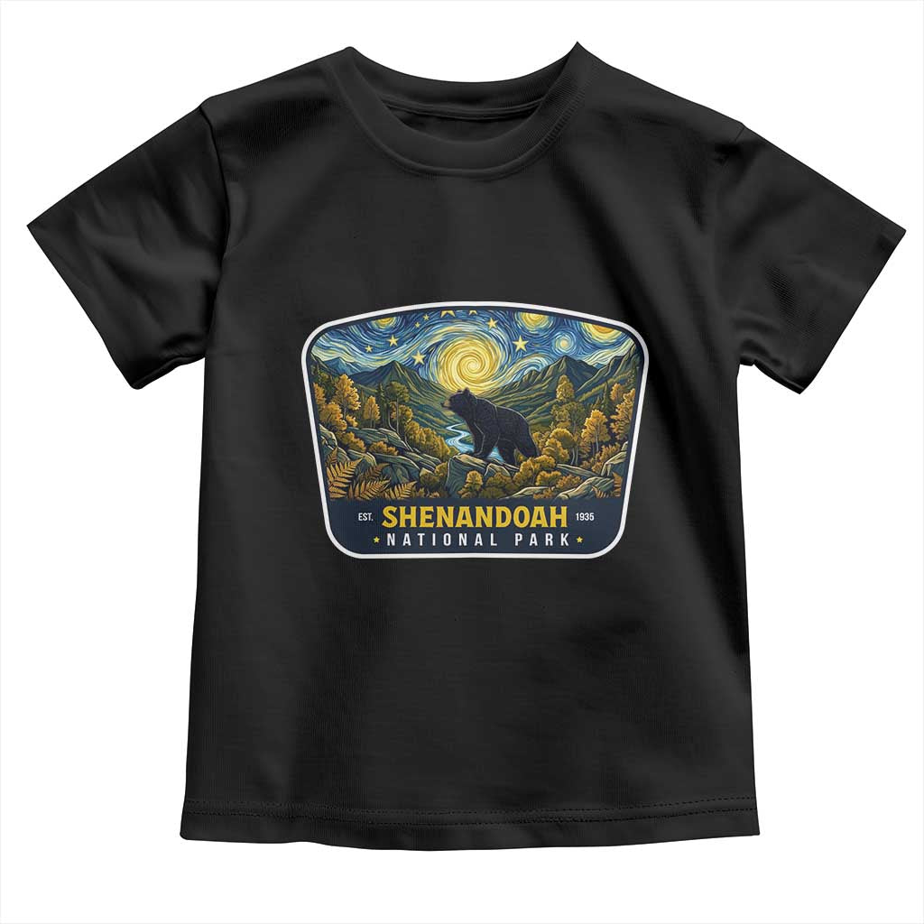 Shenandoah National Park Toddler T Shirt Starry Night Virginia Bear Mountain