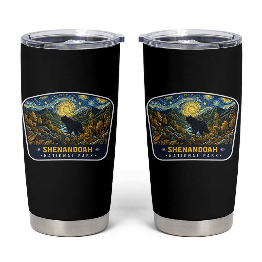 Shenandoah National Park Tumbler Cup Starry Night Virginia Bear Mountain