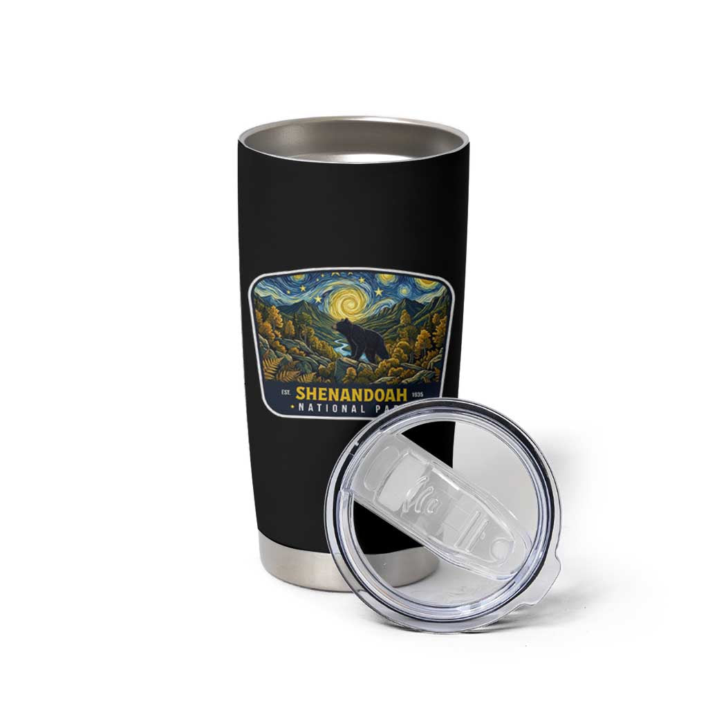 Shenandoah National Park Tumbler Cup Starry Night Virginia Bear Mountain