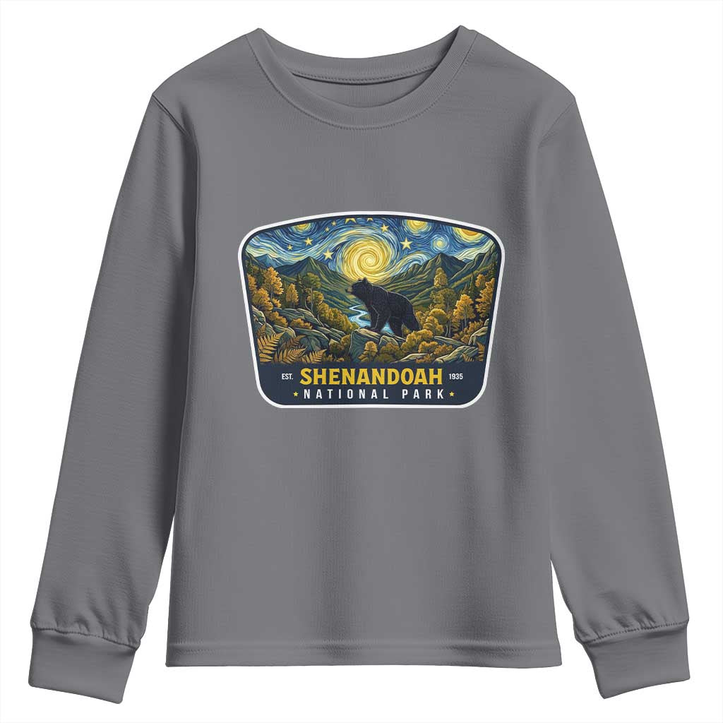 Shenandoah National Park Youth Sweatshirt Starry Night Virginia Bear Mountain