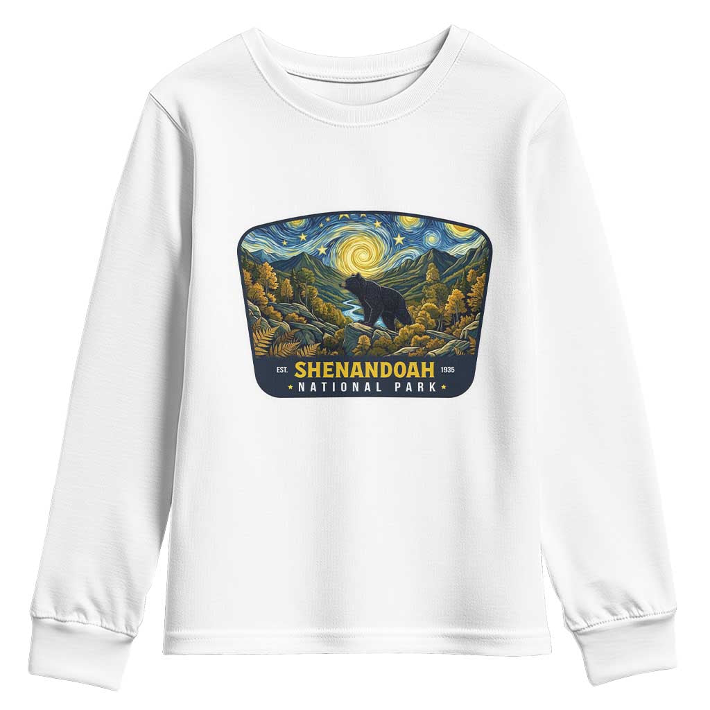 Shenandoah National Park Youth Sweatshirt Starry Night Virginia Bear Mountain