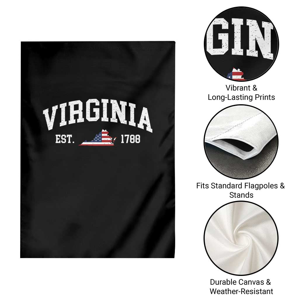 Virginia American Flag Map Garden Flag State Travel Souvenir