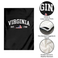 Virginia American Flag Map Garden Flag State Travel Souvenir
