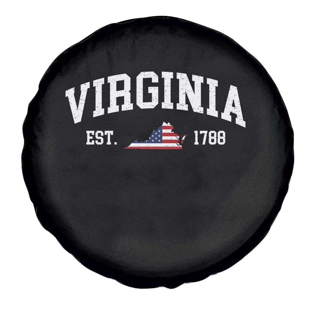 Virginia American Flag Map Spare Tire Cover State Travel Souvenir