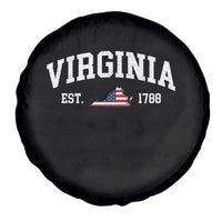 Virginia American Flag Map Spare Tire Cover State Travel Souvenir