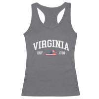 Virginia American Flag Map Racerback Tank Top State Travel Souvenir