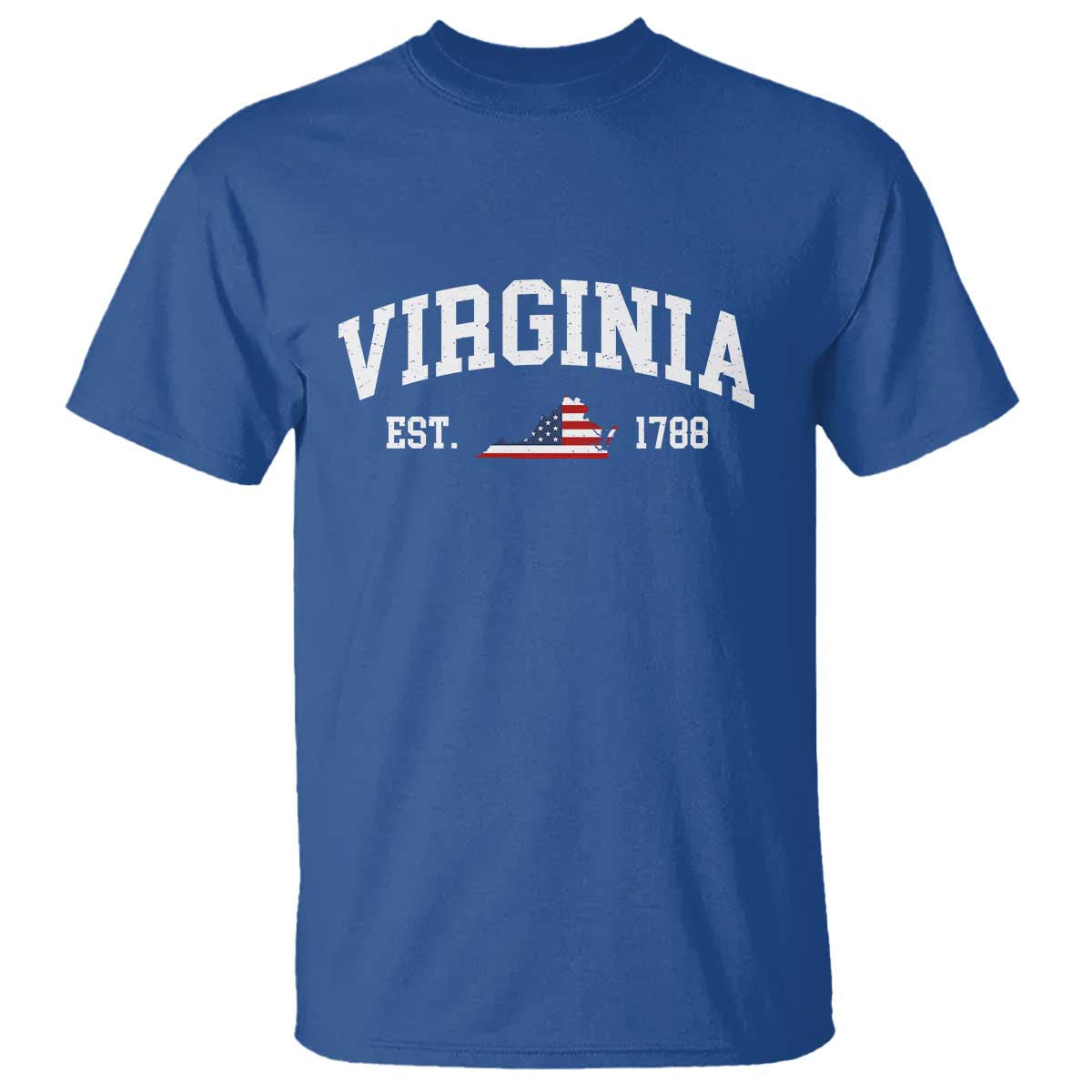 Virginia American Flag Map T Shirt State Travel Souvenir