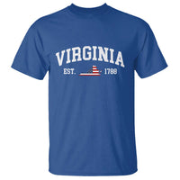 Virginia American Flag Map T Shirt State Travel Souvenir