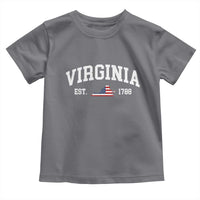 Virginia American Flag Map Toddler T Shirt State Travel Souvenir