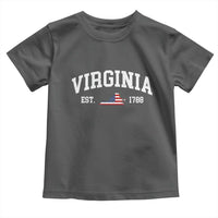 Virginia American Flag Map Toddler T Shirt State Travel Souvenir
