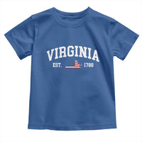 Virginia American Flag Map Toddler T Shirt State Travel Souvenir