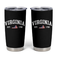 Virginia American Flag Map Tumbler Cup State Travel Souvenir