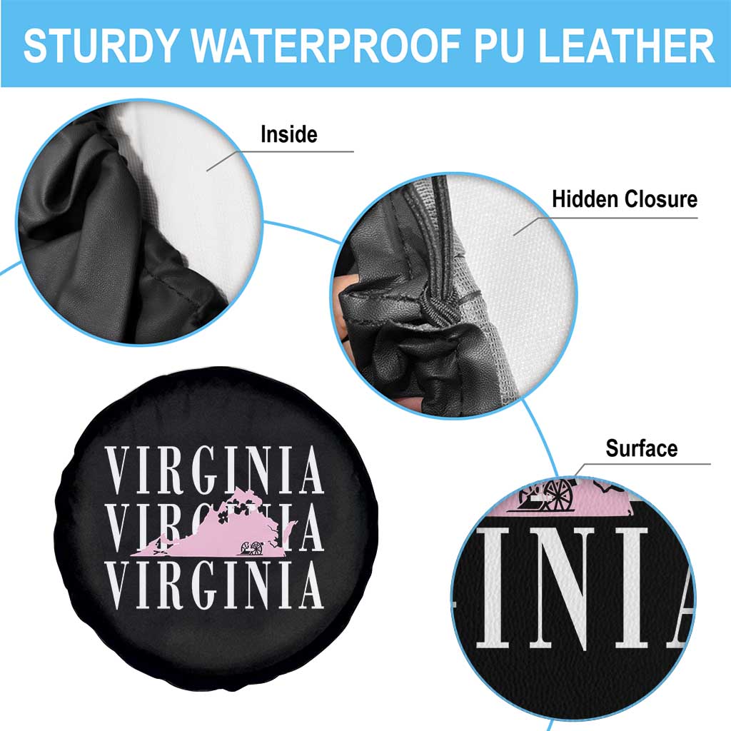 Virginia State Map Spare Tire Cover East Coast State Pride Travel Gift