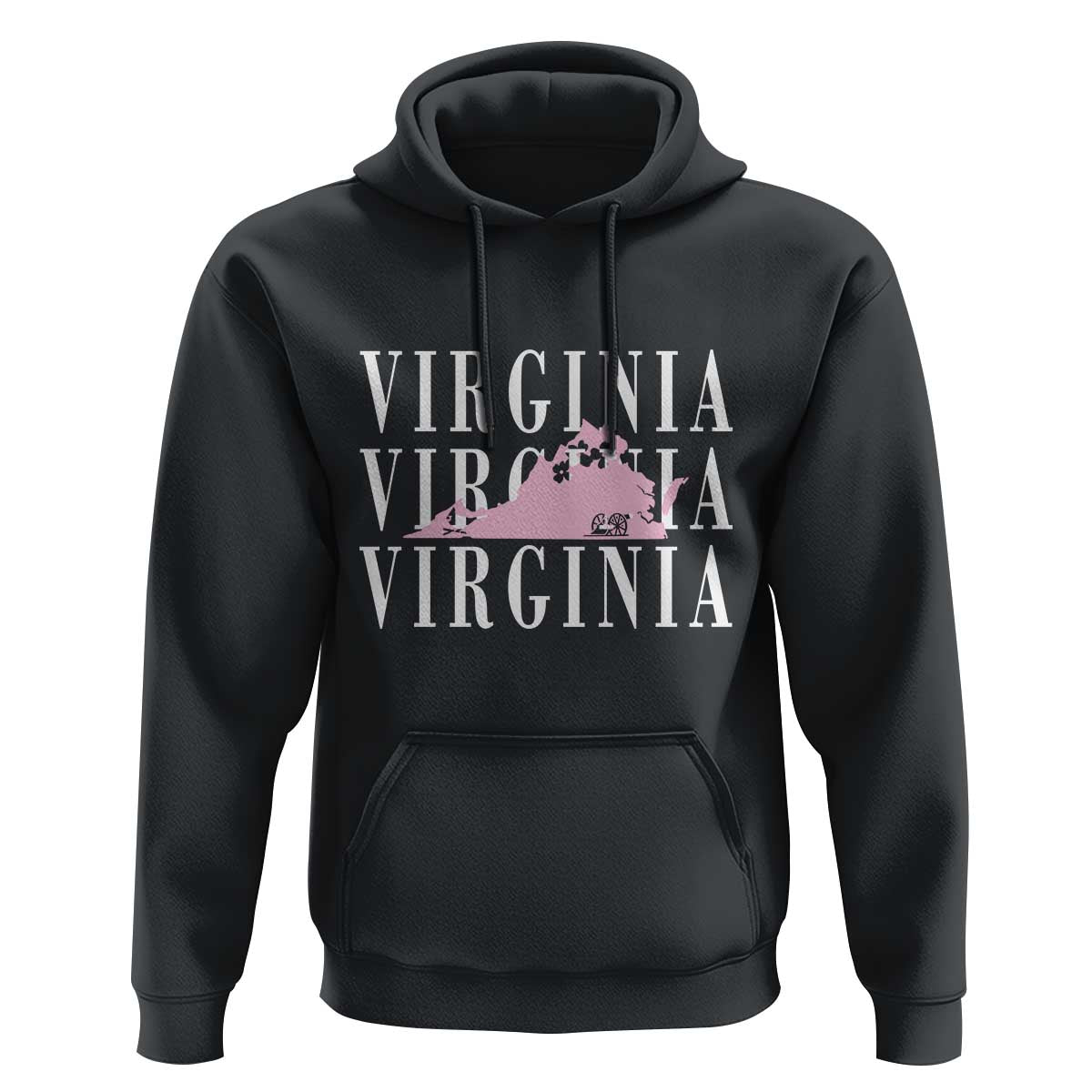 Virginia State Map Hoodie East Coast State Pride Travel Gift