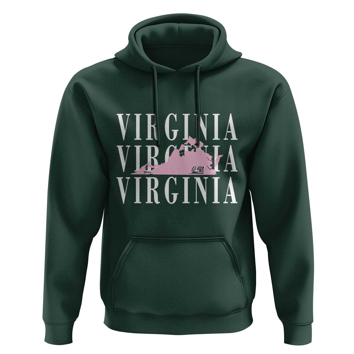 Virginia State Map Hoodie East Coast State Pride Travel Gift