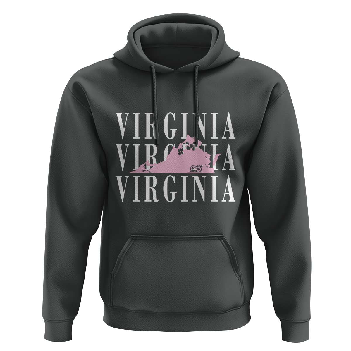Virginia State Map Hoodie East Coast State Pride Travel Gift