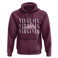 Virginia State Map Hoodie East Coast State Pride Travel Gift