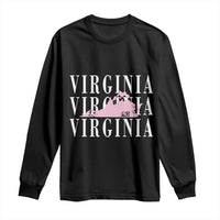 Virginia State Map Long Sleeve Shirt East Coast State Pride Travel Gift
