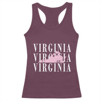 Virginia State Map Racerback Tank Top East Coast State Pride Travel Gift
