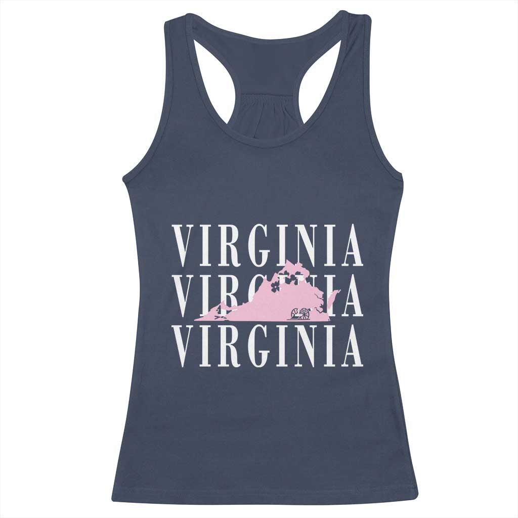 Virginia State Map Racerback Tank Top East Coast State Pride Travel Gift