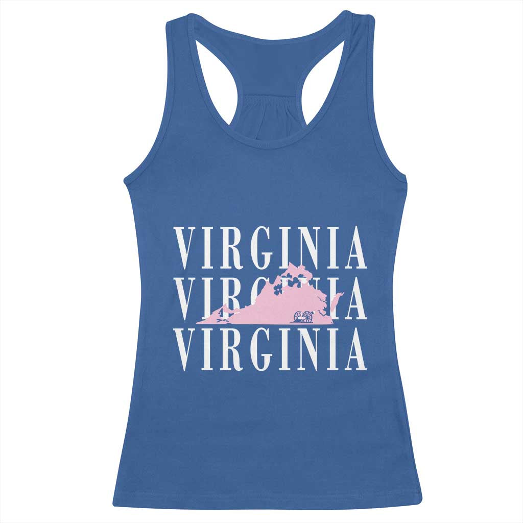 Virginia State Map Racerback Tank Top East Coast State Pride Travel Gift