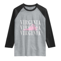 Virginia State Map Raglan Shirt East Coast State Pride Travel Gift