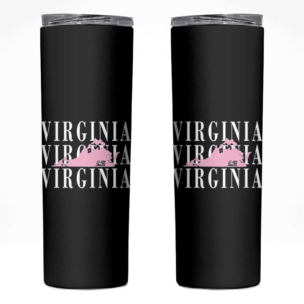 Virginia State Map Skinny Tumbler East Coast State Pride Travel Gift