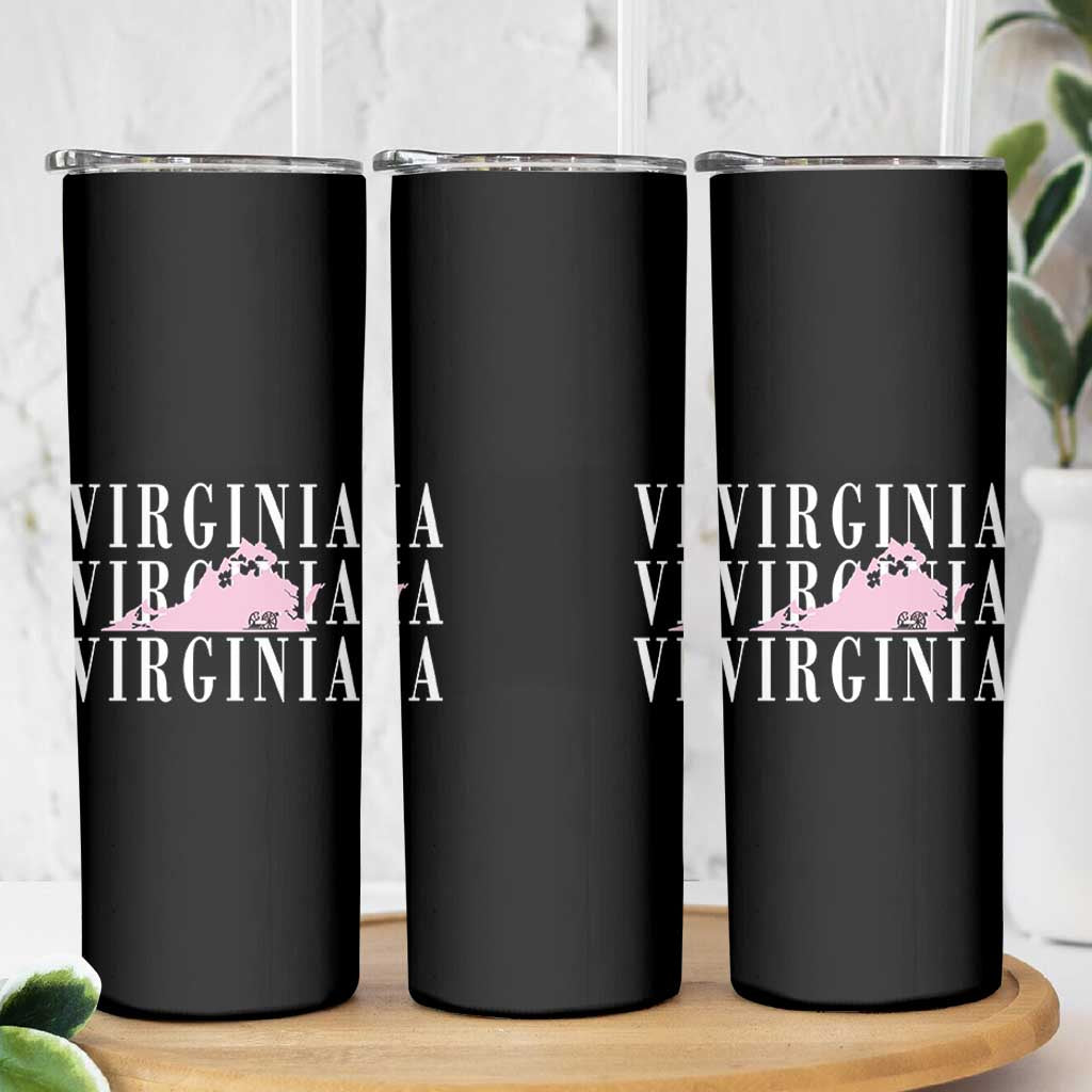 Virginia State Map Skinny Tumbler East Coast State Pride Travel Gift