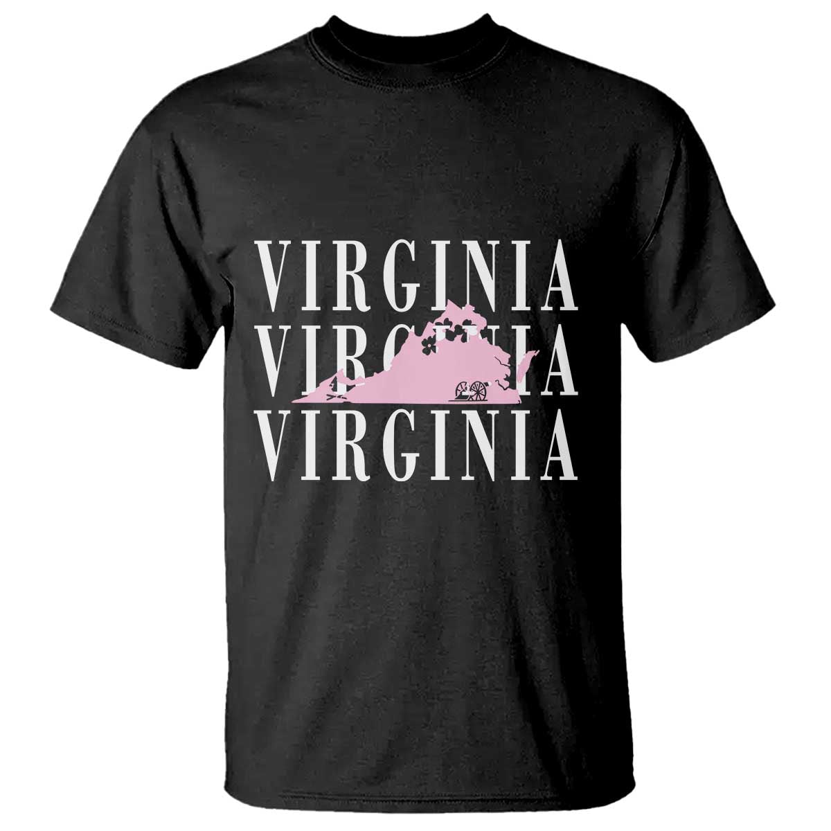 Virginia State Map T Shirt East Coast State Pride Travel Gift