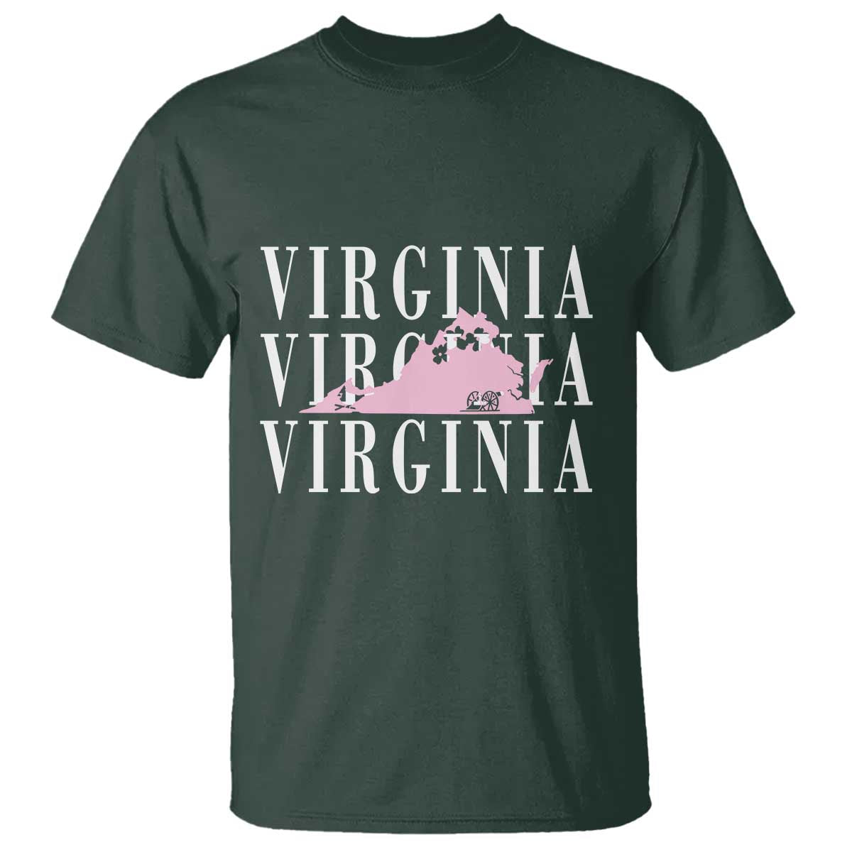 Virginia State Map T Shirt East Coast State Pride Travel Gift