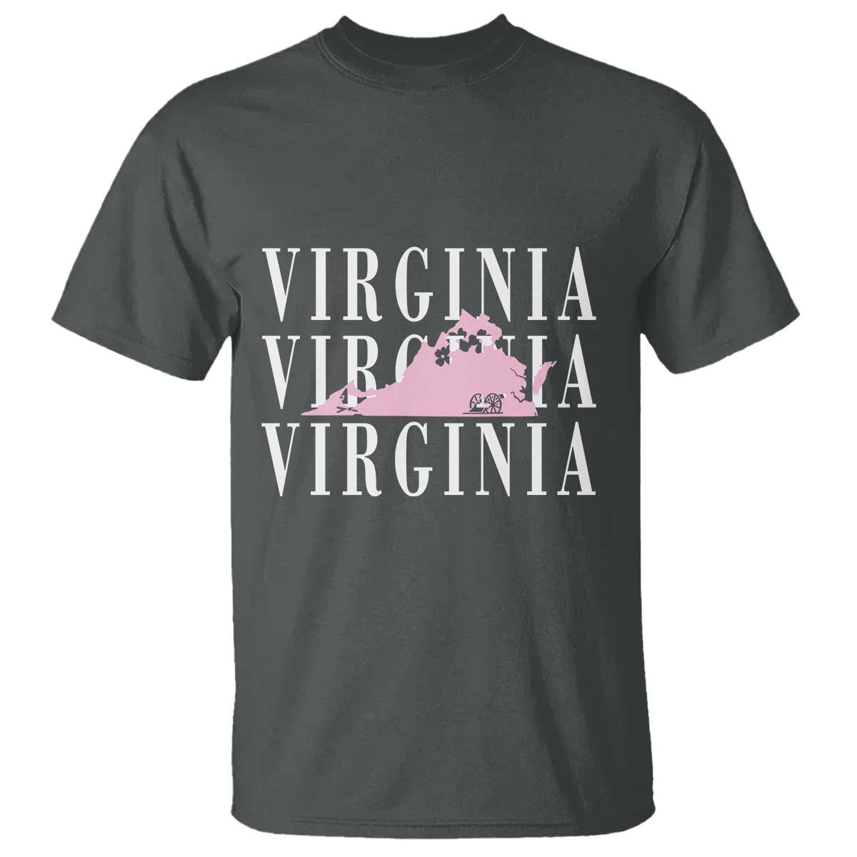 Virginia State Map T Shirt East Coast State Pride Travel Gift