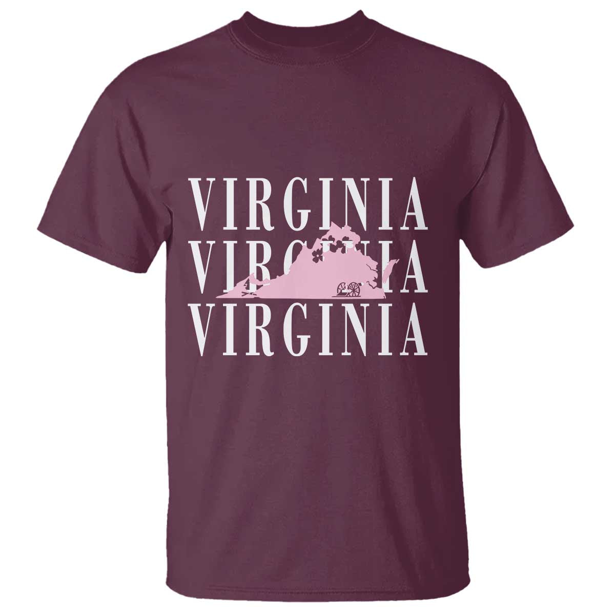Virginia State Map T Shirt East Coast State Pride Travel Gift