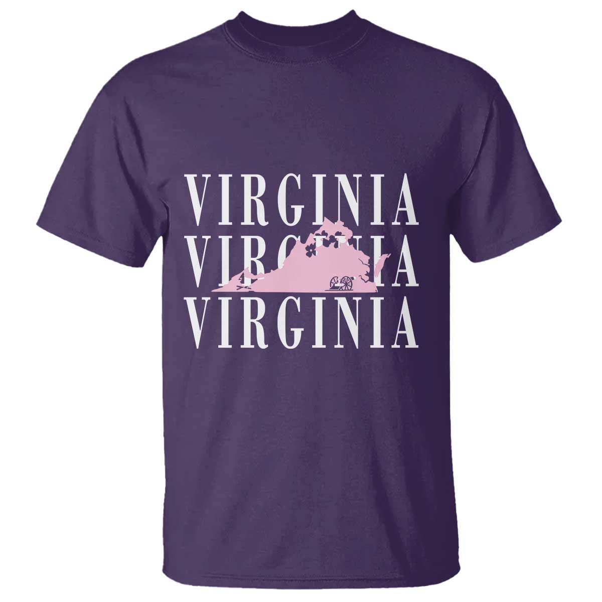 Virginia State Map T Shirt East Coast State Pride Travel Gift