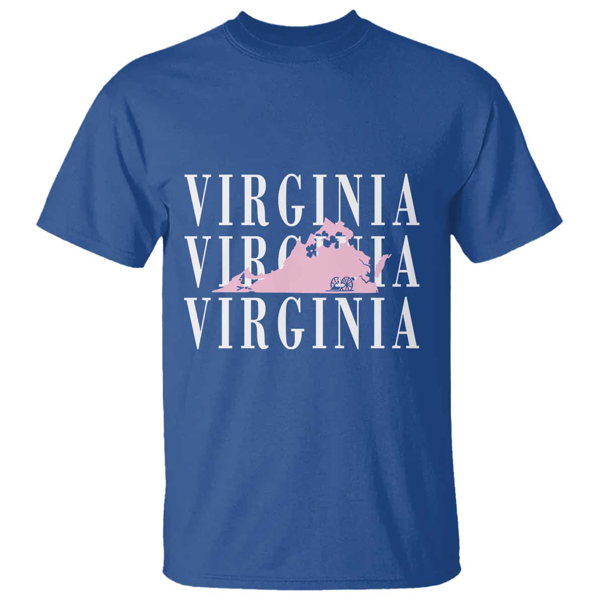 Virginia State Map T Shirt East Coast State Pride Travel Gift