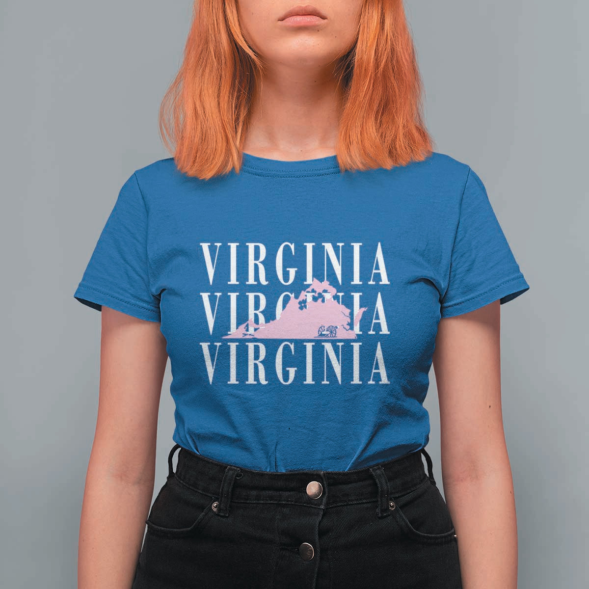 Virginia State Map T Shirt For Women East Coast State Pride Travel Gift