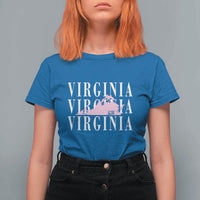 Virginia State Map T Shirt For Women East Coast State Pride Travel Gift